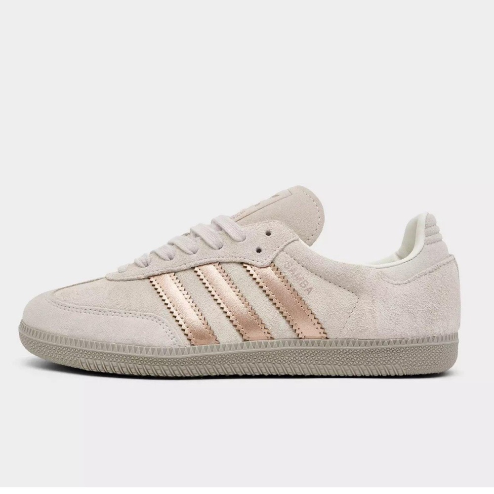 adidas Originals Gazelle Sneakers with  Rose Gold Stripes